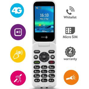 Téléphone portable Doro 6880 - Téléphone Mobile 4G à Clapet pour Seni