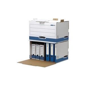 Fellowes 7260601 Grand Conteneur Banker Box Premium Montage Automatique Bleu Lot de 10 
