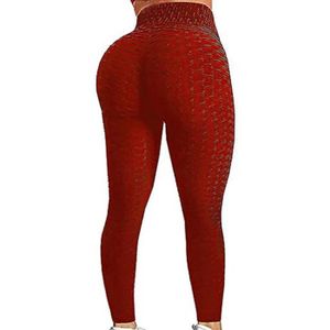 PANTALON DE SPORT Pantalon de sport,Leggings taille haute Scrunch pour femmes,jeggings de musculation,jeggings de fitness,pantalons - Wine Red[E3]