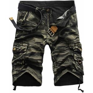 Short bicolore à poches cargo Coton Izzue pour homme en coloris Vert Homme Vêtements Shorts Shorts fluides/cargo 