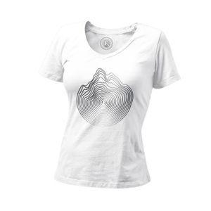 T-SHIRT T-shirt Femme Col V Ondes Sonores Esprit Sensibilité Son