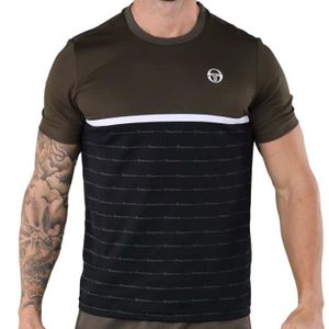 T-SHIRT T-shirt Sergio Tacchini Rayan PL khaki et noir.-XL