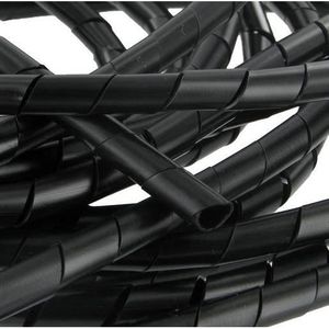 16 mm Gaine Spirale Flexible Universel Management 10 mm 3 pcs Tube pour câbles faisceau de câbles, forme en spirale 22 mm Gaine Range Cable Spirale 3 Noir et Gris 
