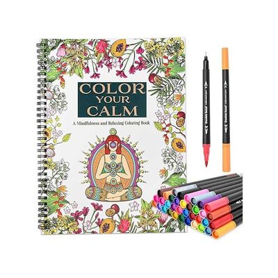 4 Pièces Livre de Coloriage a L'eau, Livre de Dessin Magique de L'eau, Livre de Coloriage Magique avec Stylo - Jeux - Jouets
