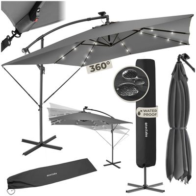 TECTAKE Parasol à LED solaire 