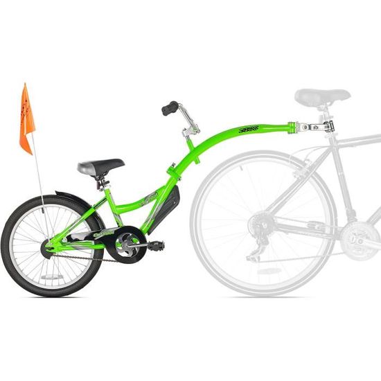 Remorque à vélo WEERIDE COPILOT - Vert - Jusqu'à 45 kg - Trailerbike fort et luxueux