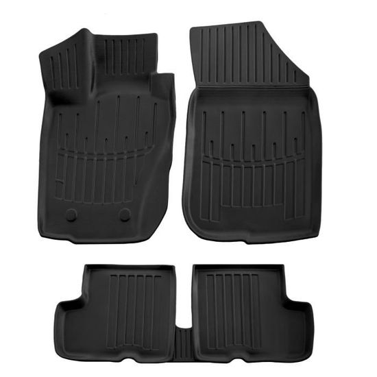 Jeu De 4 Tapis De Sol 3D Caoutchouc Noir Pour Hyundai Tucson (2015-2020) - Imperméables, Antidérapants, Haute Protection