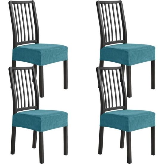 Lot De 6 Housses De Chaise Extensibles Yugarlibi – Bleu Paon, Ajustables, Lavables, Pour Mariage Ou Quotidien