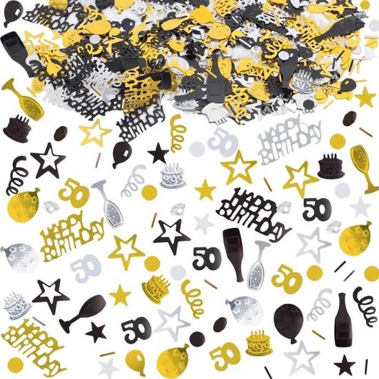1000 Confettis Anniversaire 18 Ans - Paillettes Rose Et Argent HAPPY BIRTHDAY | Décoration Table Fête, Baby Shower