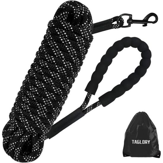Longe Élastique Pour Chien 120-140 Cm - Amortisseur Anti-Traction Avec Poignée Rembourrée - 5