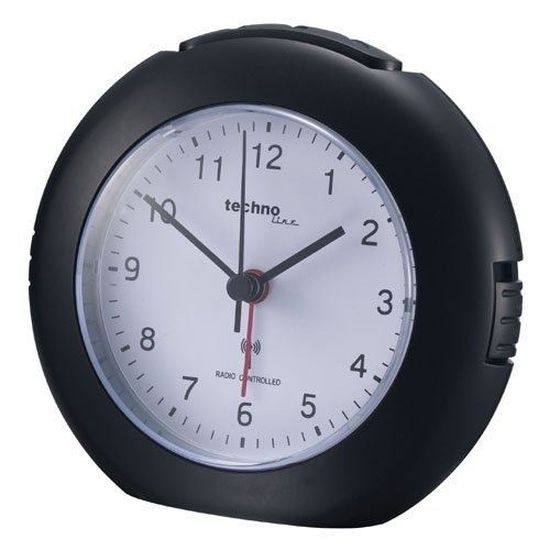 Technoline WT 757 Réveil Radio-piloté (Noir avec Batteries