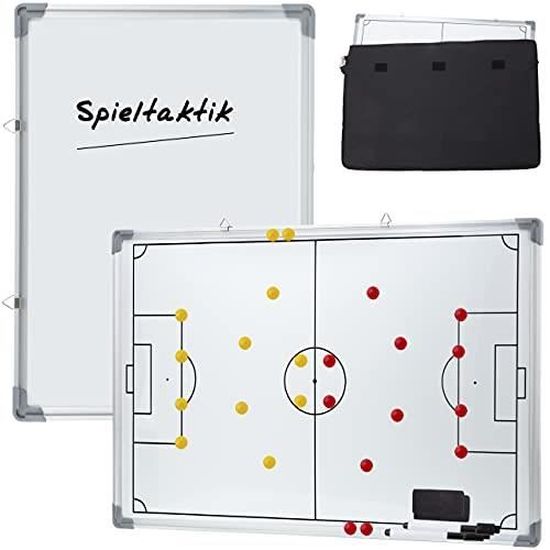 Tableau Tactique Football 45x30.5cm - Magnétique Effaçable - Pour Entraîneurs