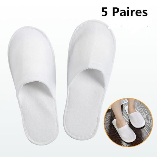 Chaussons jetables - Paire de mules pour location - Pantoufles jetables