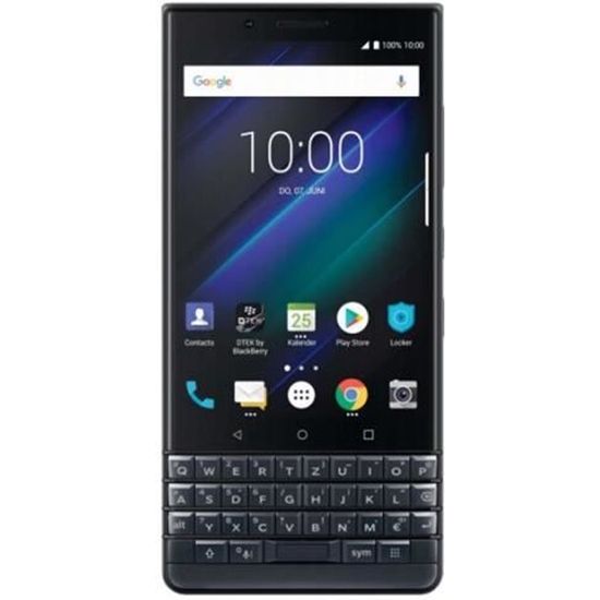 Smartphone BlackBerry KEY2 LE double SIM 4G LTE 64 Go - Noir - Lecteur d'empreintes digitales - Android 8.1 Oreo