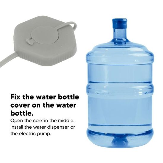 Mise à Niveau]Bouchon De Carafe D'eau Réutilisable Morsatie De 10 Et 18 Litres, Pas De Fuite Et D'ouverture En Silicone De Qualité Alimentaire Pour Bouteille D'eau Standard/à Vis/couronne De 55 Mm Et