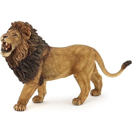 Figurine Lion rugissant - PAPO - LA VIE SAUVAGE - Intérieur - Enfant - Marron