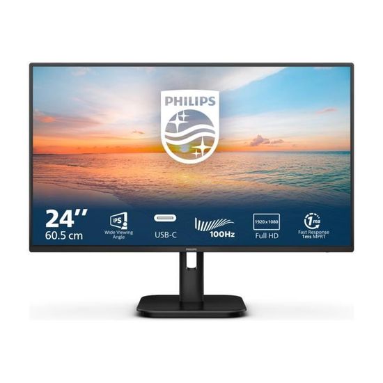  - Philips - Philips 24E1N1300A - Écran LED - 24" (23.8" visualisable) - 1920 x 1080 Full HD (1080p)   100 Hz - IPS - 1300:1 - 1 ms