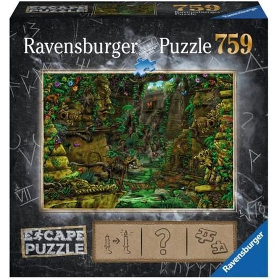 Puzzle Escape - RAVENSBURGER - Temple Ankor Wat - 759 pièces - Thème Fantastique - Adulte