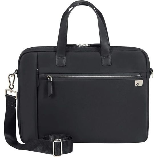 Porte-Documents/Sacoche Pour Ordinateur Portable Samsonite - Noir (Toile Avec Accents Cuir) - Occasion Très Bon État