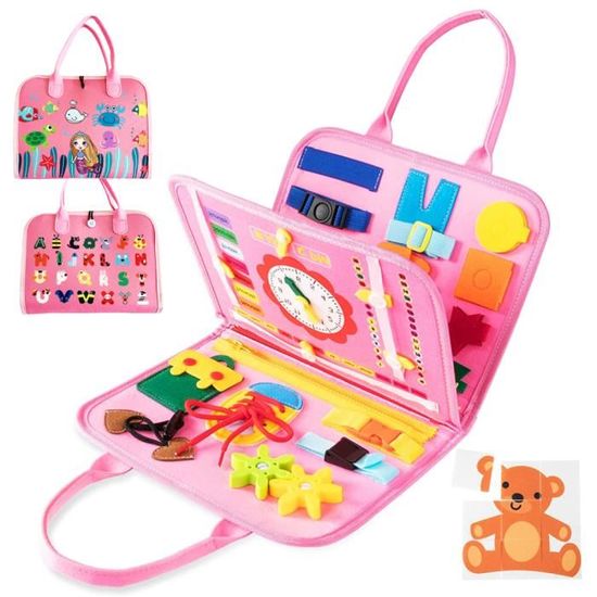 STAY GENT Montessori Busy Board Volant Voiture Jouets Montessori 1 An Jouets Enfants Sensoriel Jeux Bois Tableau Planche Table Activite Bebe Educatif Cadeau Pour Enfant 1 2 3 4 Ans Garcons Fille
