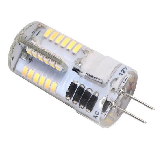 VINGVO Ampoule à culot à deux broches Ampoule G4 57LED 5W 500LM Bi Pin Ampoule Non Dimmable pour Lustre AC/DC 12V (Blanc Froid