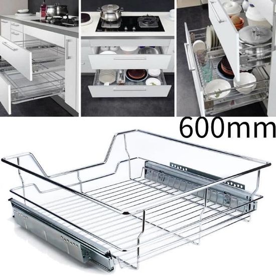 Tiroir Coulissant Cuisine,Etagere Rangement Cuisine Telescopique pour Armoires de Cuisine,Salon