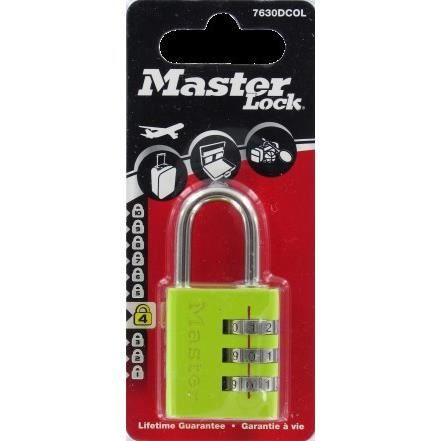Cadenas à combinaison aluminium couleur 30 mm