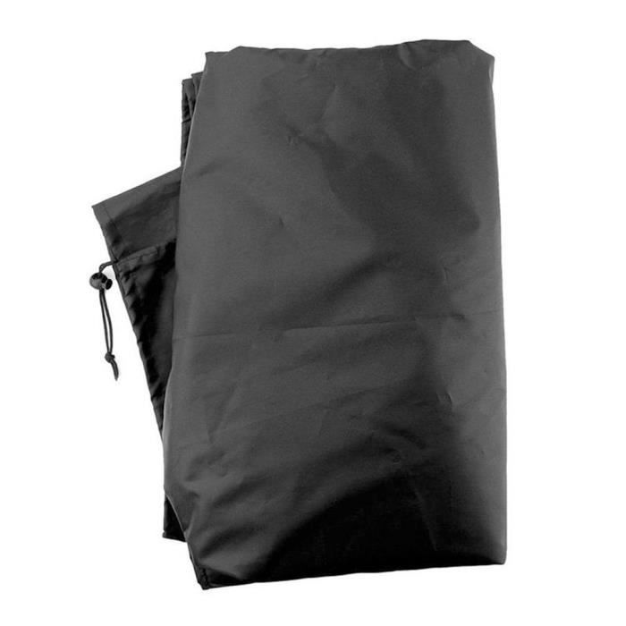 Housse de bain de soleil résistante à l'eau Housse de protection pour chaise longue d'extérieur Sun noir