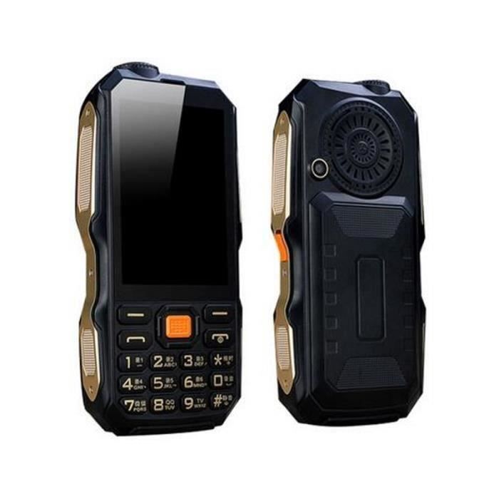 Téléphone Robuste, extérieur, téléphone Portable, 9800mAh Batterie 3 Pouces Ecran Digitales Noir Da38354