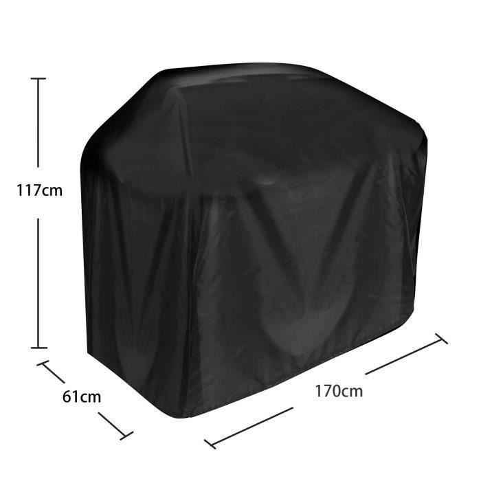 170 x 61 x 117 cm Housse Pour Barbecue,Bache Barbecue,Housse barbecue, Couvercle de gril à gaz lourd