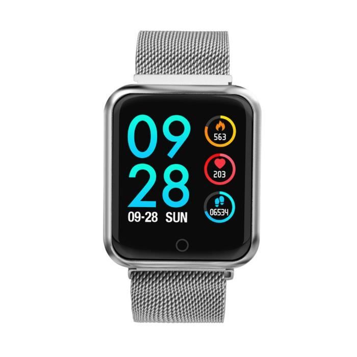 Femmes Ip68 étanche montre Iphone Xiaomi Lg moniteur de fréquence cardiaque Tracker de Fitness - Type P68 -Argent-with retail box