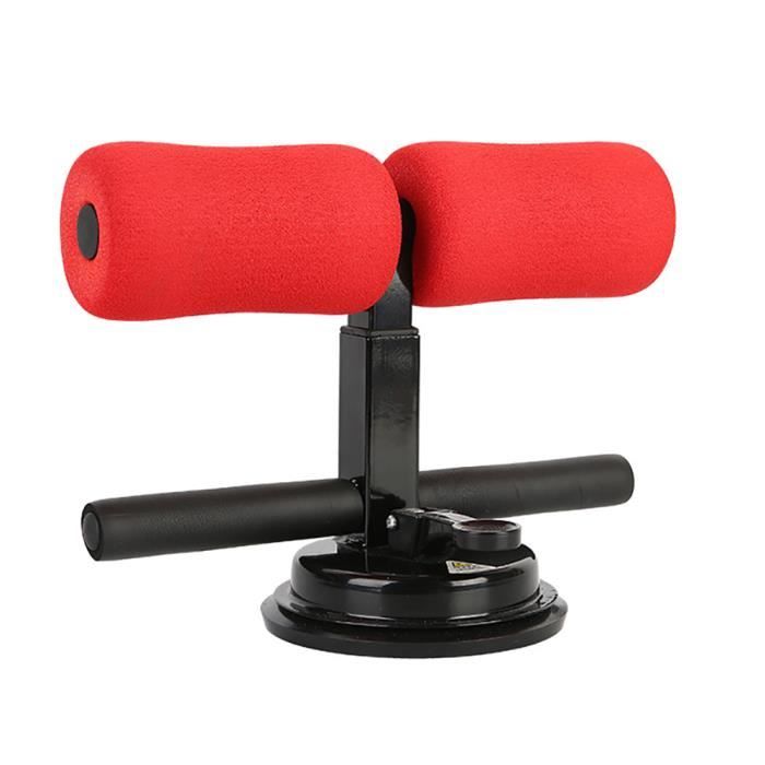Barre Situp Auto-Aspirante, Portable Sit-up Bar Aid-Accessoires, Rouge