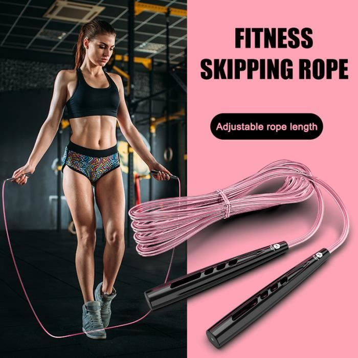 3m Cordes à Sauter Jump Rope réglable Corde à Sauter en PVC antidérapantes pour Enfants Adultes Exercices en Famille