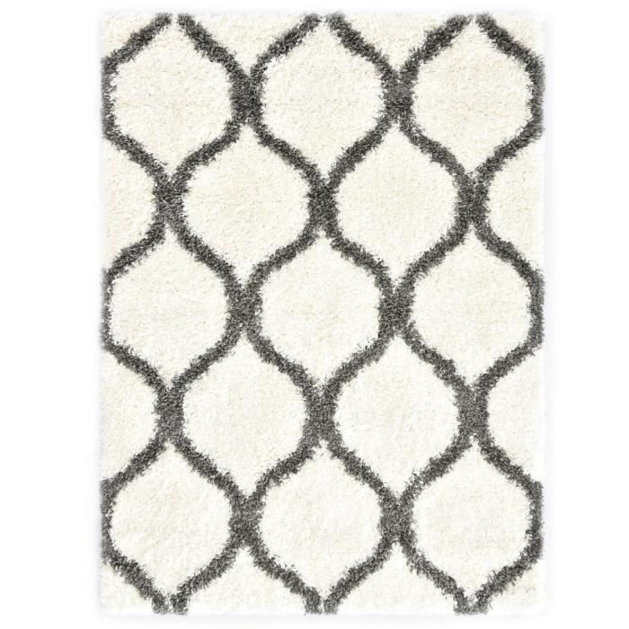 Tapis berbère Tapis de sol PP Beige et gris 80x150 cm