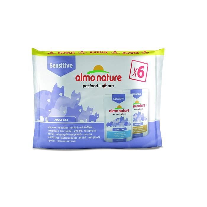 almo nature Daily Fonctionnelle Multipack Sensitive-Complete Wet Cat Nourriture (6 x 70 g)
