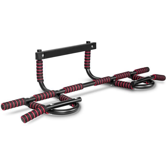 COSTWAY Barre de Traction à Montage Mural Barre de Fitness pour Exercices Fixation Sans Vis Jusqu’à 136KG 105 x 43 x 22,8 CM