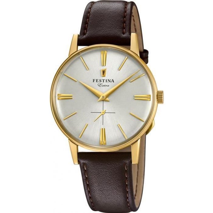 Montre Homme Festina - F20249/1 - Extra - Bracelet Cuir Marron -