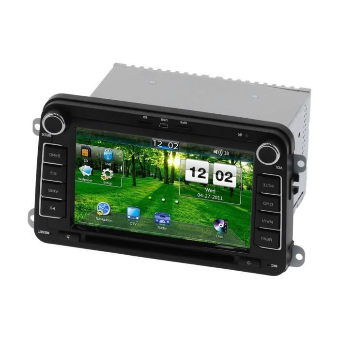 Garosa Autoradio Lecteur DVD de Voiture 2DIN 7 po Navigation GPS Tactile pour Seat Altea/Toledo/Leon ab/Altea XL ab/Alhambra ab