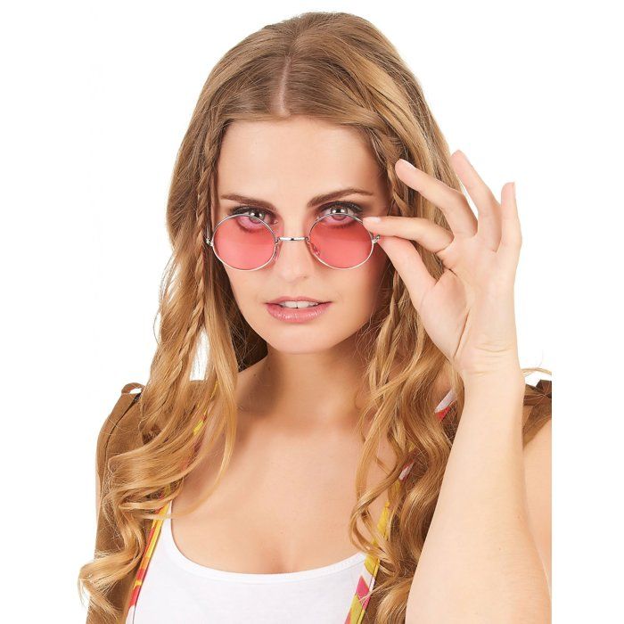 Lunettes Rondes de Hippie Adulte