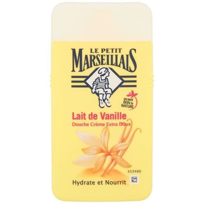 LOT DE 6 - LE PETIT MARSEILLAIS : Extra Doux - Crème douche lait de vanille 250ml