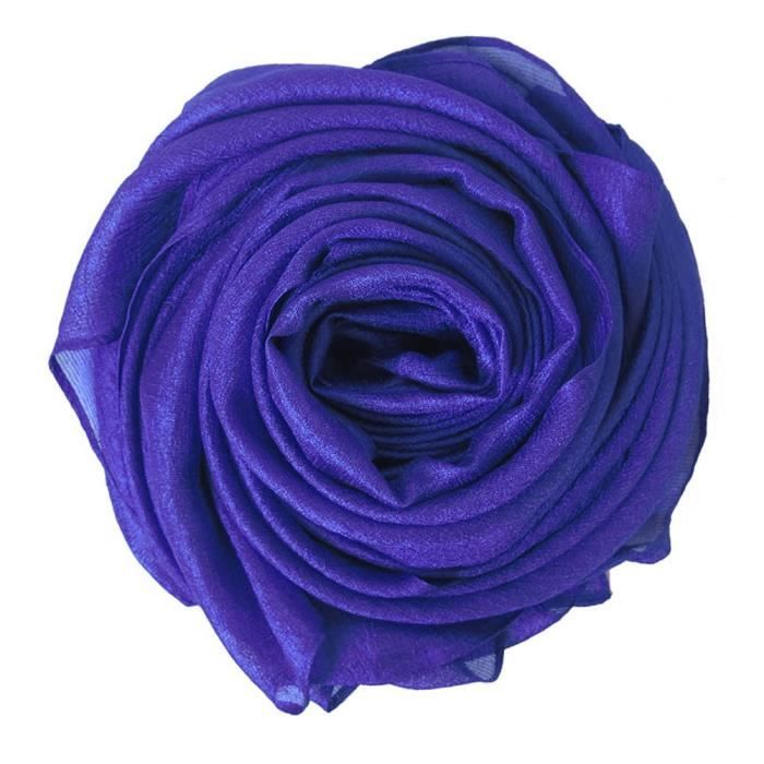 Élégant Écharpe Femme Mariage, Foulard Châle Etole Wrap, Éclat et Miroiter (Bleu Roi)