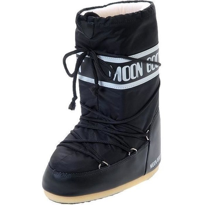 Bottines Nylon noir moon boot