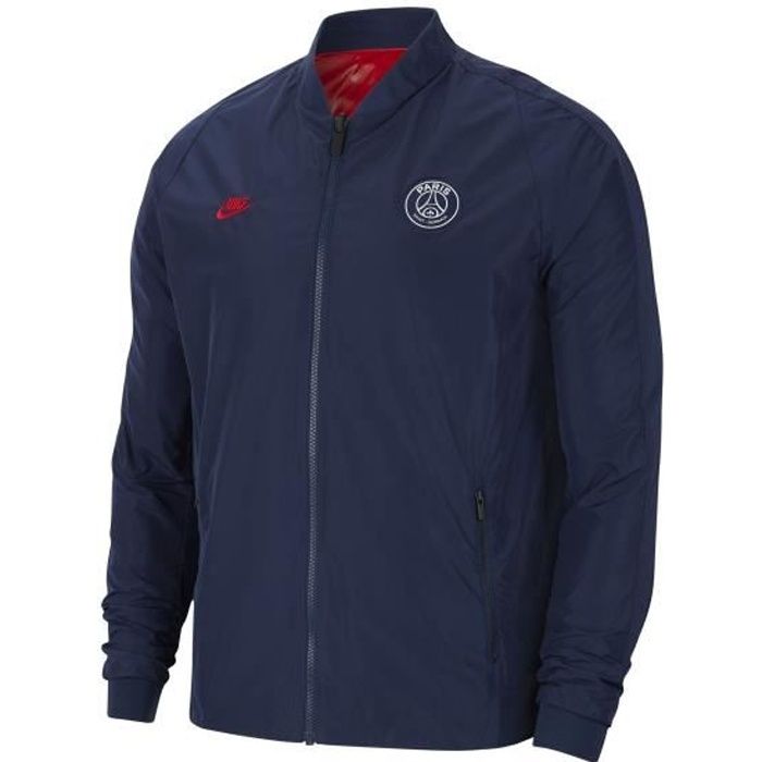 Veste PSG Réversible Rouge/Bleu Corps : 100 % Polyester - Revêtements : 94 % Nylon / 6 % Elasthanne