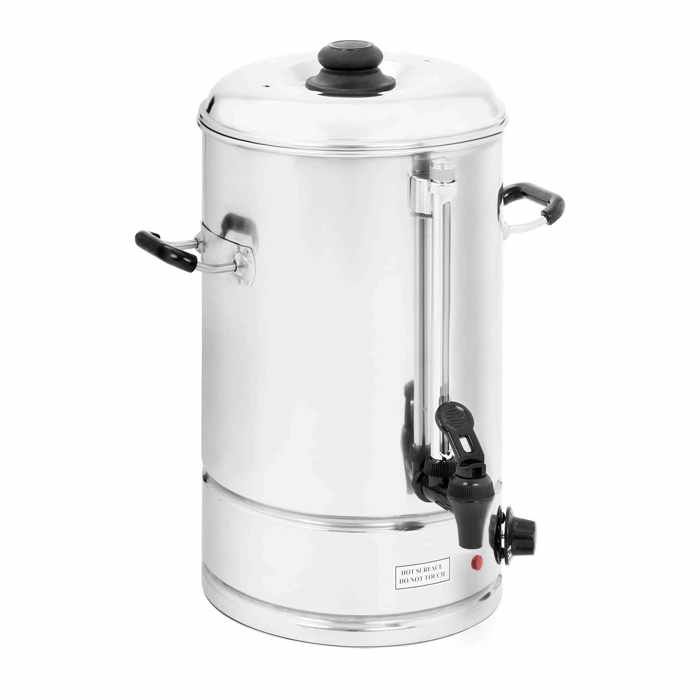 Bouilloire Thermos Distributeur d'eau chaude Royal Catering 10L Nombre de tasses env 62 Max 100dc 30x33x42cm 2000W Inox RCWK -10L