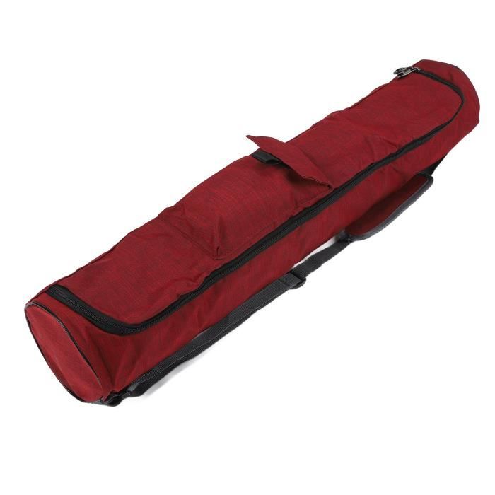 Sonew Sac de rangement de remise en forme Sac de tapis de yoga Sac de rangement pour tapis de pique-nique en polyester rouge Sac de