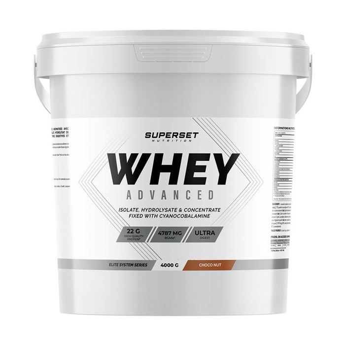 100% WHEY PROTEINE ADVANCED (4KG)|Whey protéine|Nutella|Superset Nutrition
