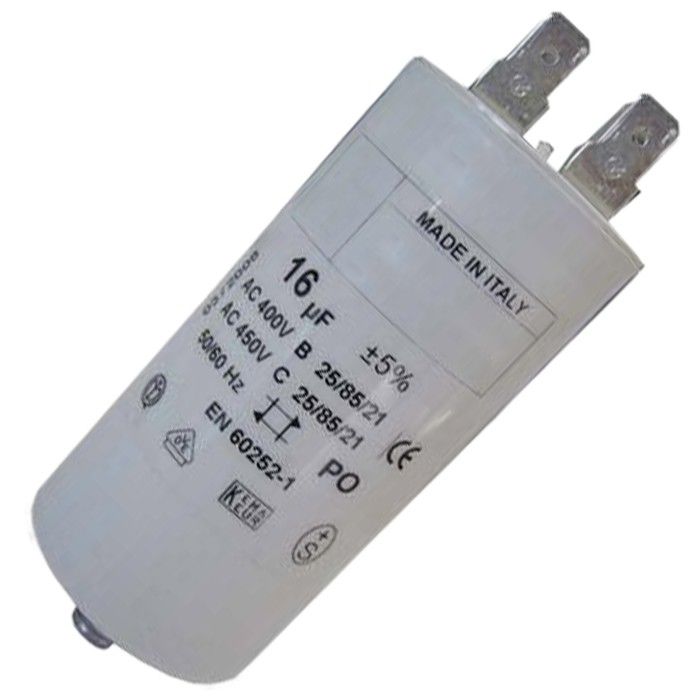 Condensateur 16mF 450V (294690-27799) - Lave-linge - WHIRLPOOL, ARISTON HOTPOINT, FAURE, LADEN, IGNIS, RADIOLA, ARTHUR MARTIN
