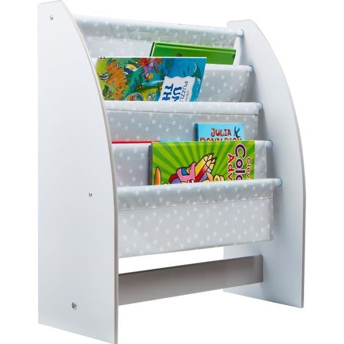 WORLDS APART - Bibliothèque à pochettes pour enfants - Rangement de livres pour chambre d’enfant