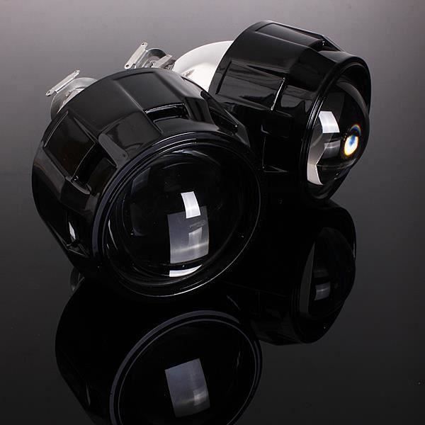 RD29077-Paire 2.5 RHD Bi-Xénon Hi-Lo HID Projecteur Lens Angel Eye CCFL Halo H1 H4 H7
