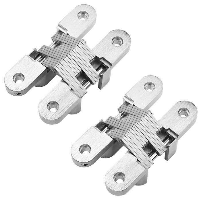 Charnière invisible - QWORK - WD3286 - 95 mm - Finition satinée - Lot 2 pcs